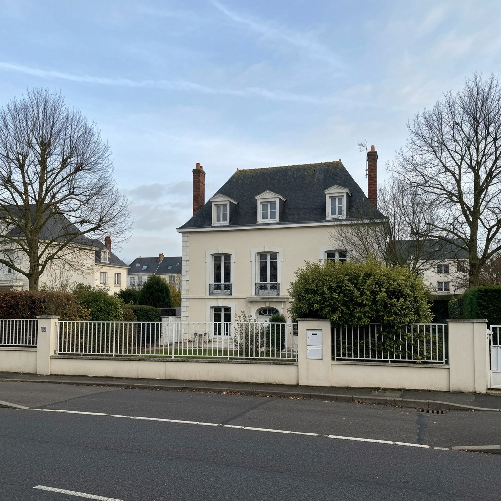 Vue aérienne de Lieusaint avec des maisons et des immeubles