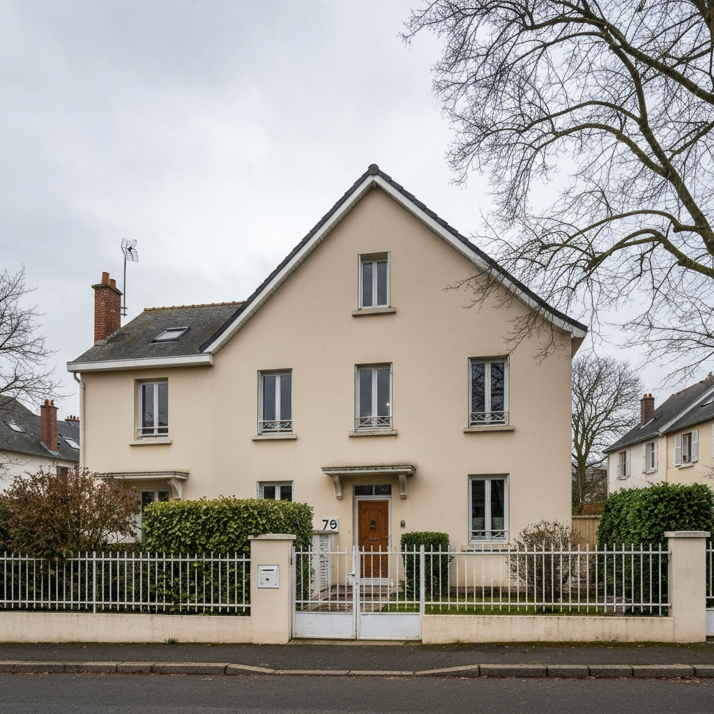 Calculatrice, ordinateur portable et plans de maison pour estimer la valeur d'une maison à Lieusaint en ligne
