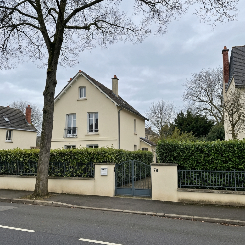 Vue aérienne de Lieusaint avec graphiques de prévisions immobilières pour 2027