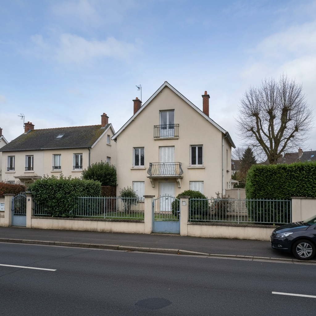 Vue extérieure d'une maison de 5 pièces à Lieusaint pour estimation